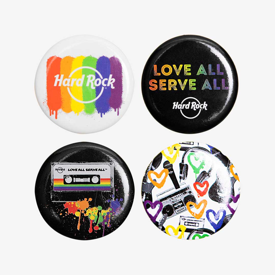 Pride Rainbow Button Pin Pack on Card image number 1