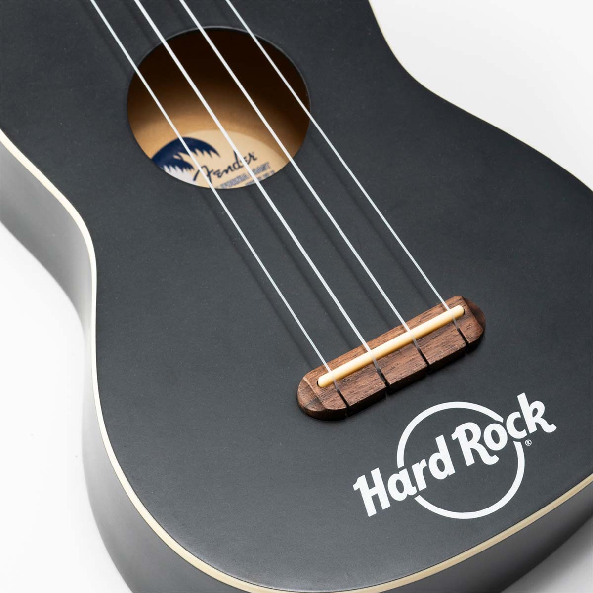Fender x Hard Rock Venice Ukulele in Satin Black with Bag image number 2