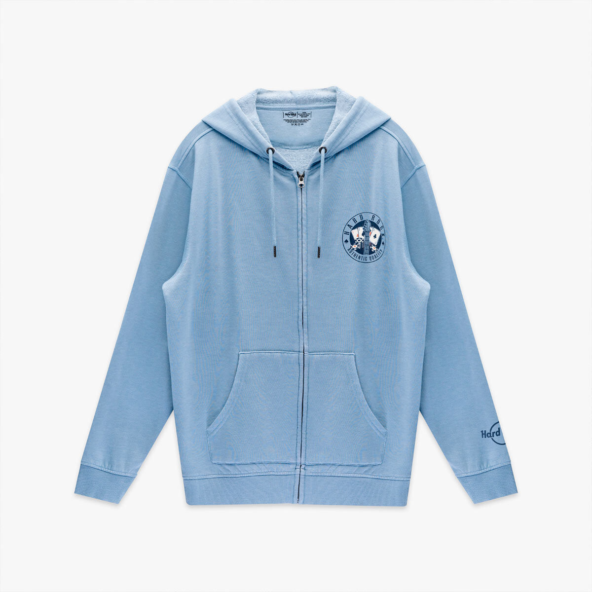 Casino Vintage Blue Zip Hoodie
