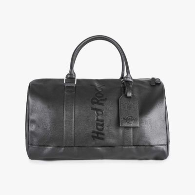 Black Pebbled Duffle Bag