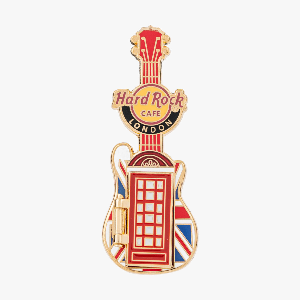 London Hinged Phone Booth Guitar Pin | Online Rock Shop