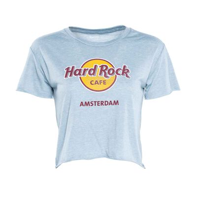 Women's Ice Blue Logo Crop Tee