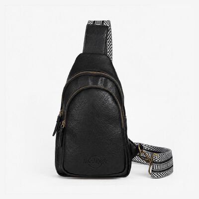 Guitar Strap Cross Body Bag in Black