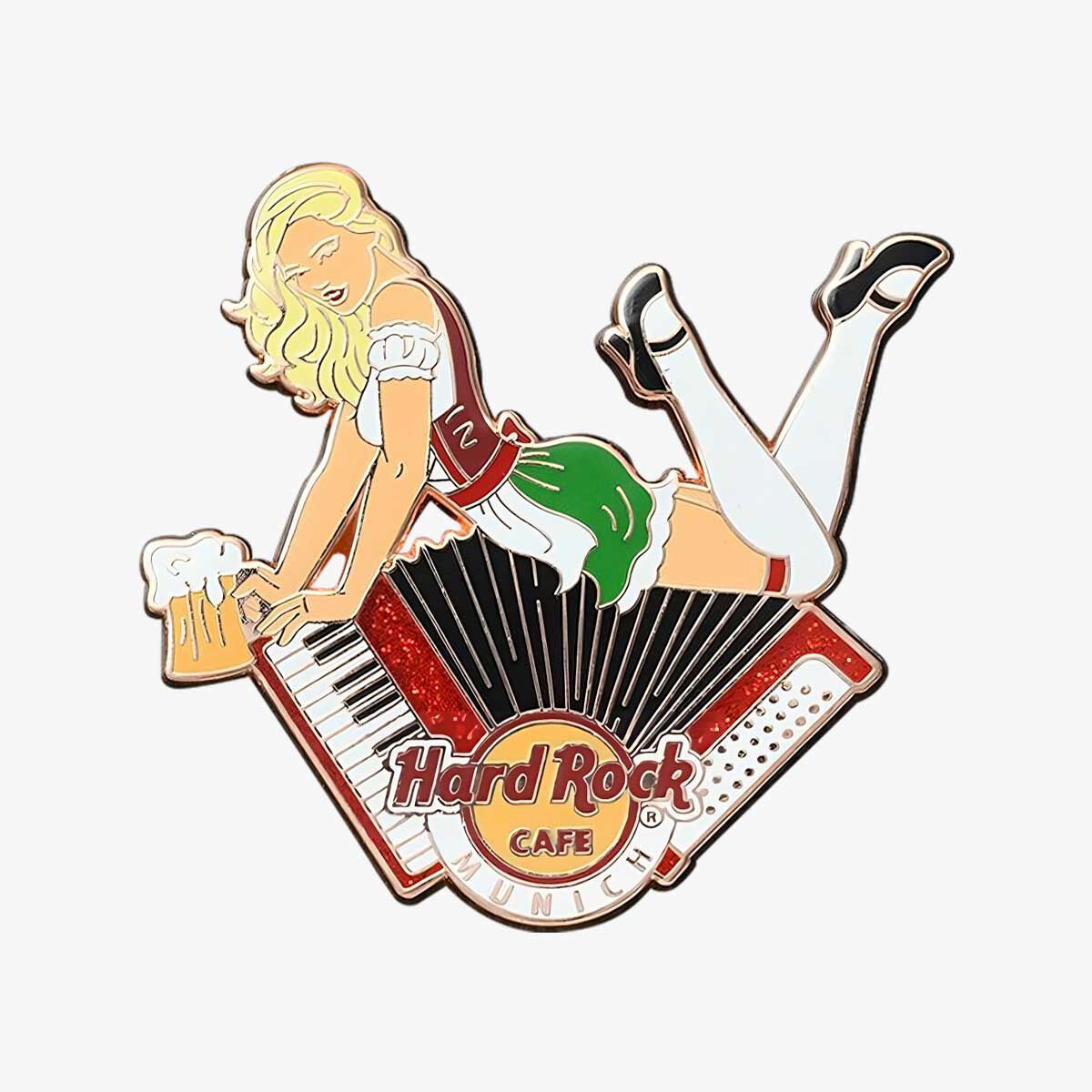 Munich Accordion Girl Pin | Online Rock Shop