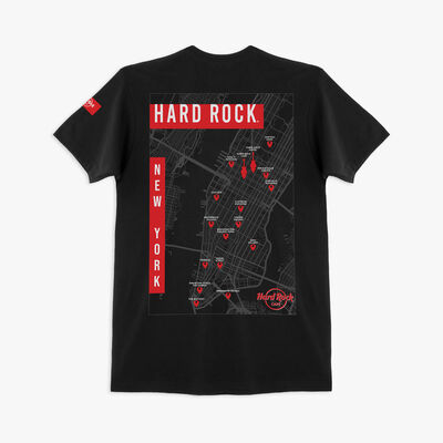 Adult Fit Manhattan Map Tee in Black Adult Fit Manhattan Map Tee in Black