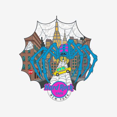 Collectible New York City Spider Web Skyline Pin