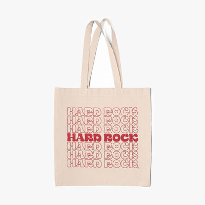 Repeating Red Logo Canvas Tote Repeating Red Logo Canvas Tote