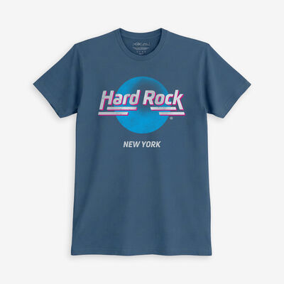 Retro Metallic Logo Tee in Midnight Navy