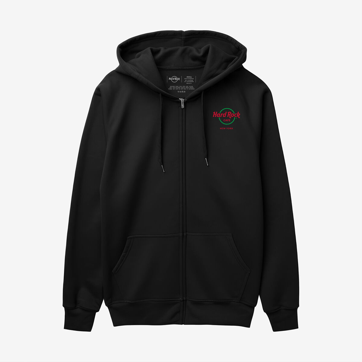 Santa Live Zip Front Holiday Hoodie Black Online Rock Shop