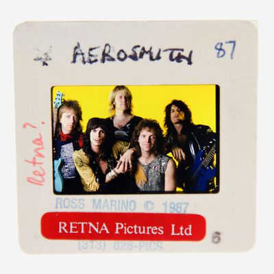 Aerosmith Original 35MM Photograph in Boxed Acrylic Case