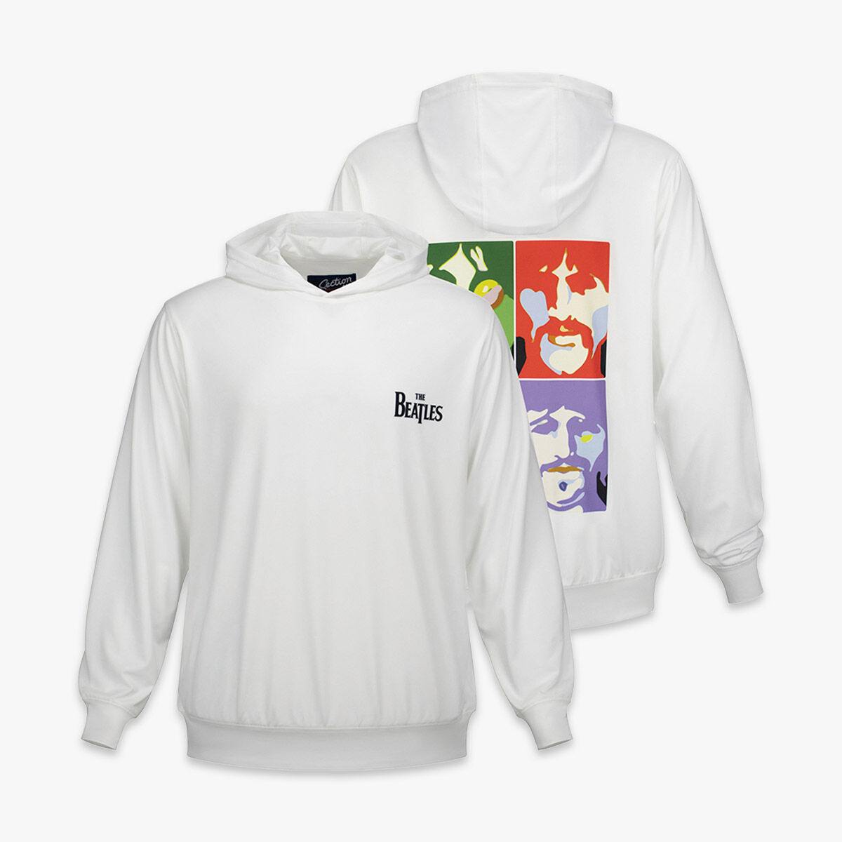 The Beatles Portrait UPF Hoodie in White Online Rock Shop