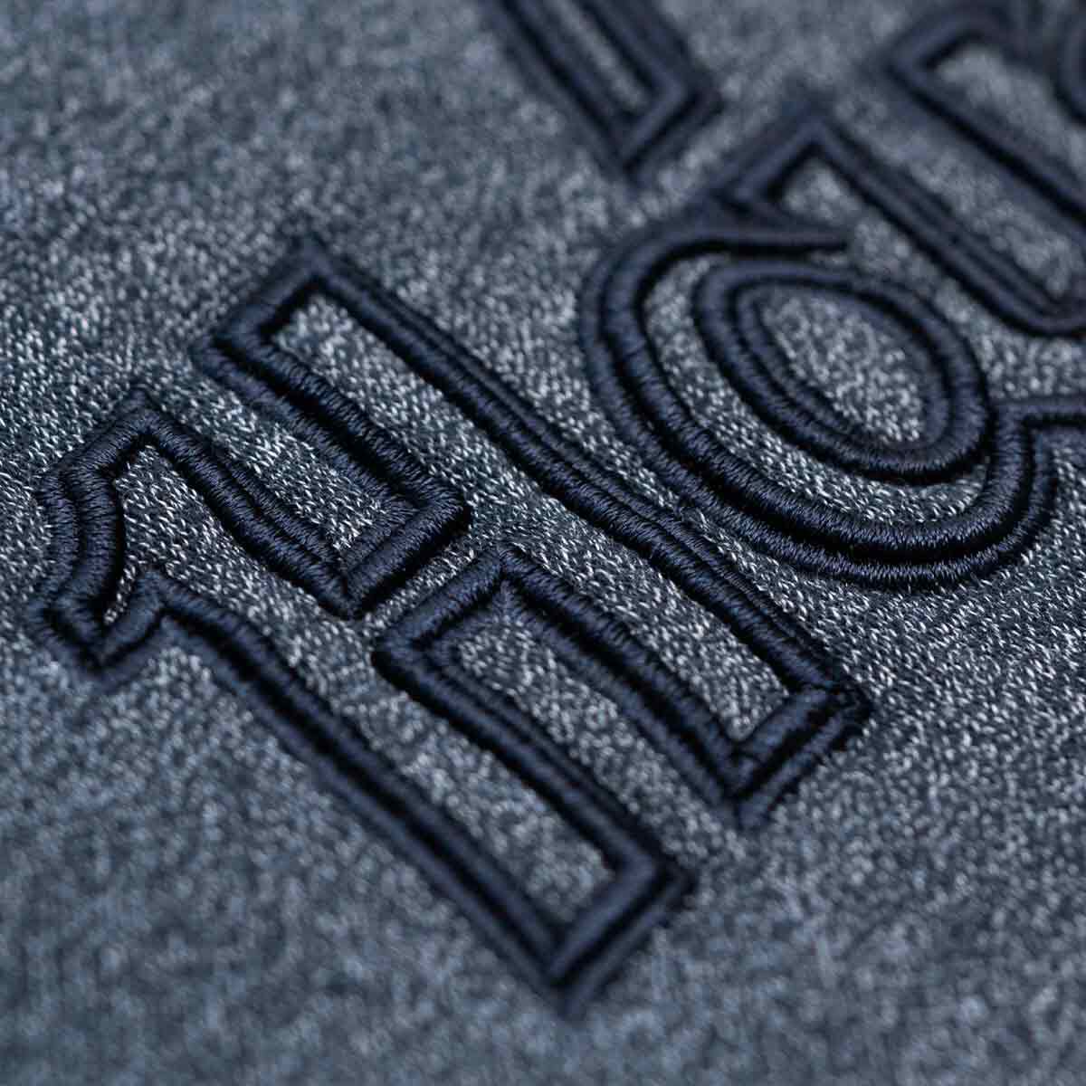 Adult Fit Raised Embroidered Logo Hoodie in Denim Blue Online Rock Shop