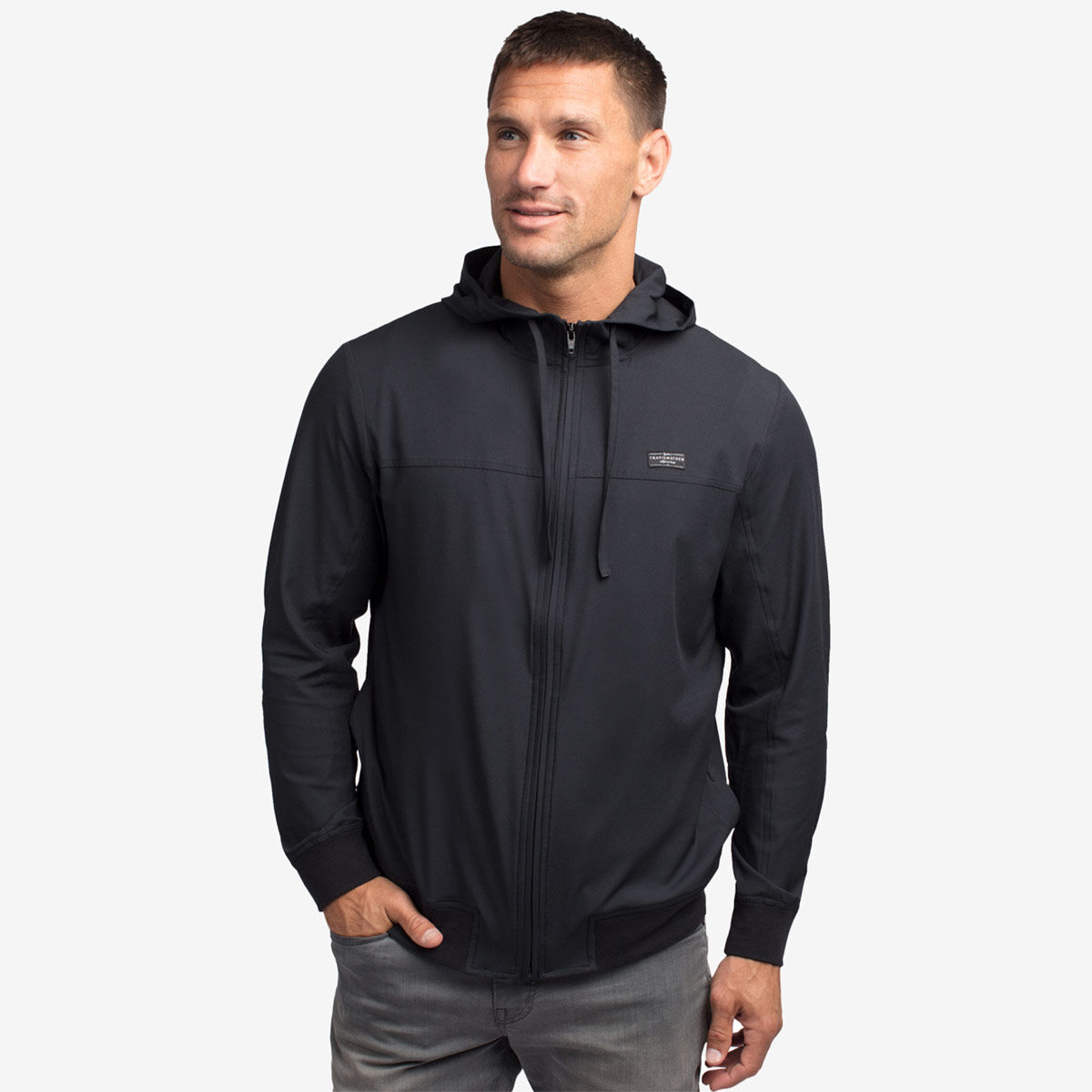 Travis Mathew x Hard Rock Wanderlust Zip Up Hoodie in Black