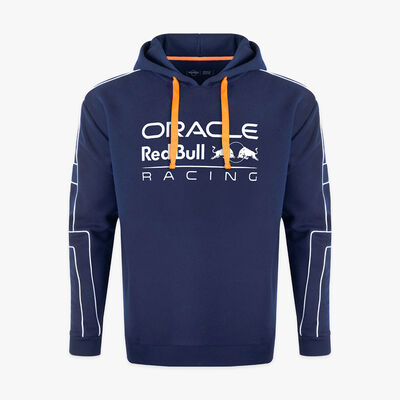 Oracle Red Bull Racing Hoodie in Navy with White Piping