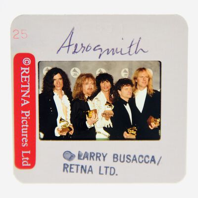 Aerosmith Original 35MM Photograph in Boxed Acrylic Case