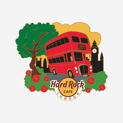 Collectible London 3D Flower Bus Pin