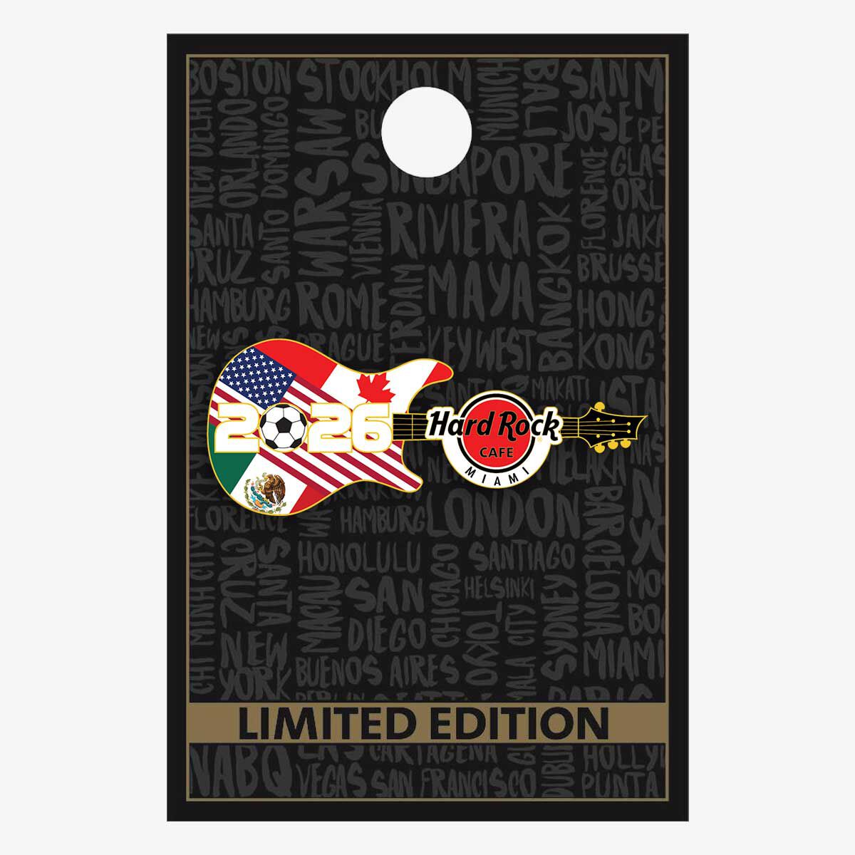 Hard Rock Cafe Collectible 2026 Soccer Guitar Pin | Limited