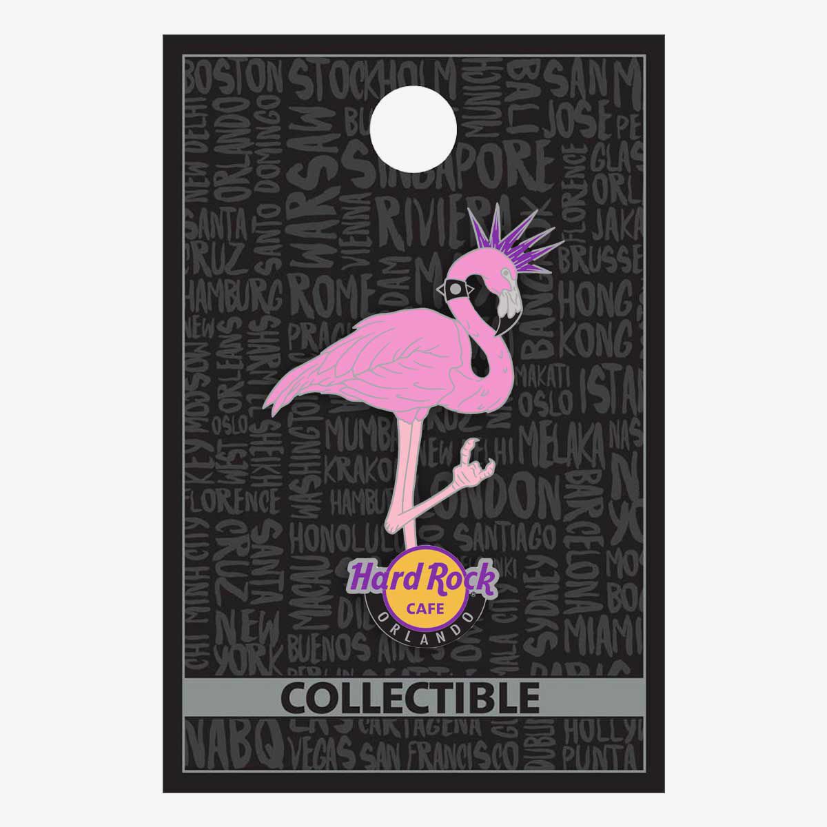 Orlando Punk Flamingo Pin | Online Rock Shop