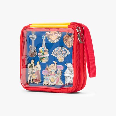 Mini Travel Pin Case in Red Blue Yellow Mini Travel Pin Case in Red Blue Yellow