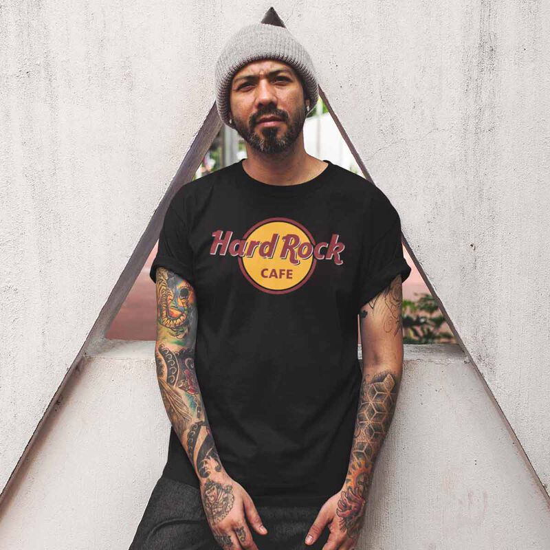 Men's Black Classic Logo Tee image number 5