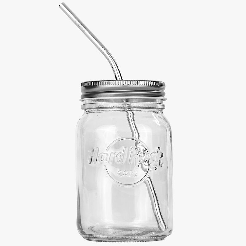 16oz Embossed Mason Jar Glasses With Lid, Straw, Handle, And
