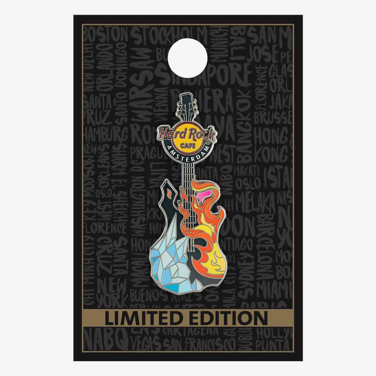 Hard Rock Fire and Ice Guitar Limited Edition Pin | Online Rock Shop