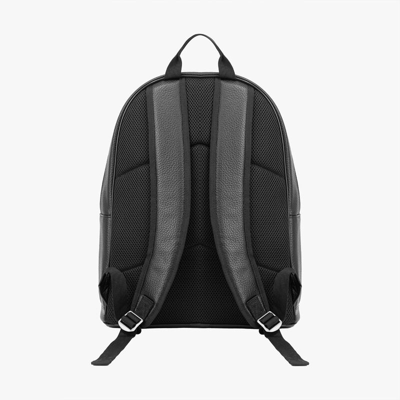 black pebbled leather backpack True Classic Premium / One Size Embossed at the front pocket with Polo Ralph Laurens signature logo it features a mesh The Backpack Black Pebble |