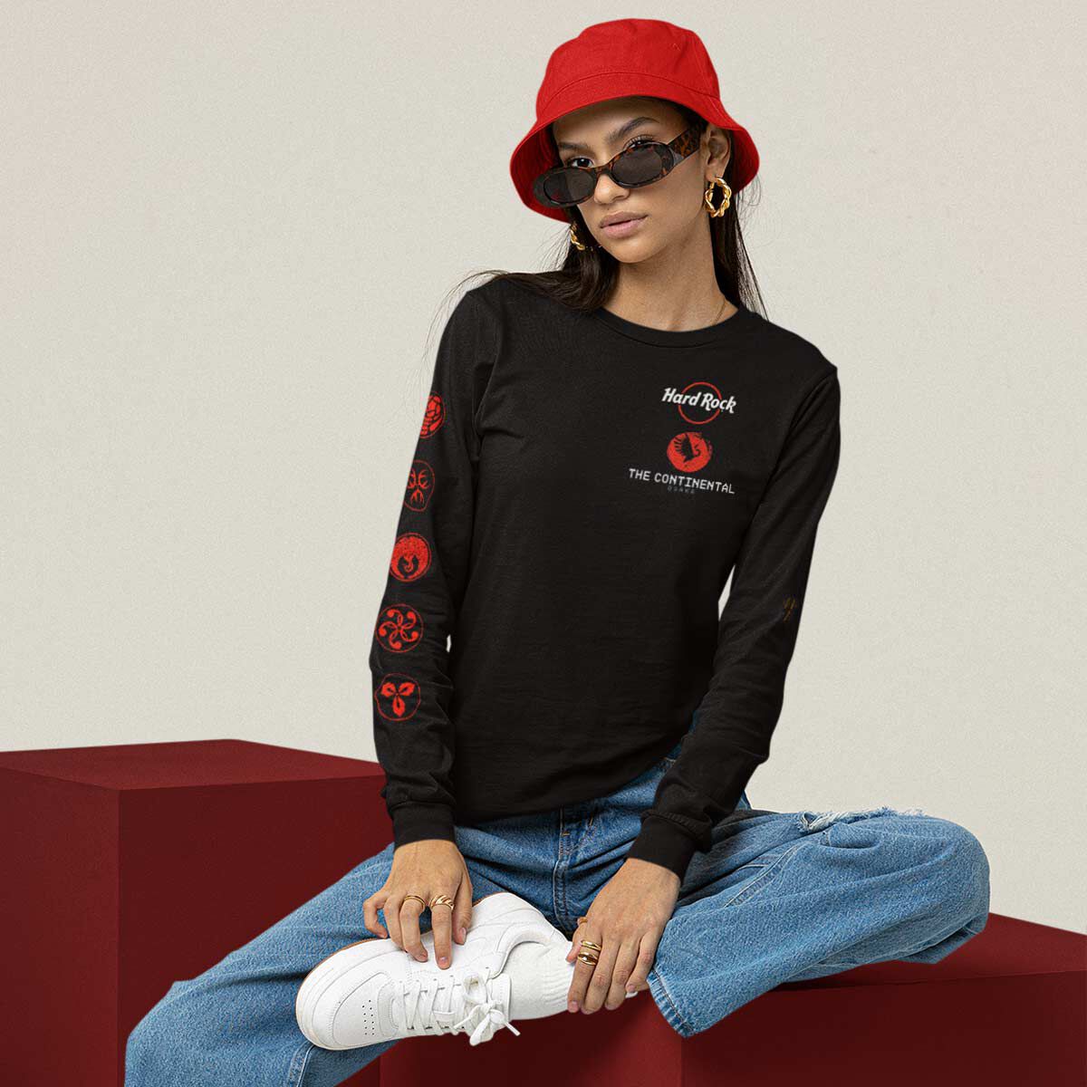 John Wick x Hard Rock Official Longsleeve Adult Fit T-Shirt - Osaka Tokyo  Icons | Online Rock Shop