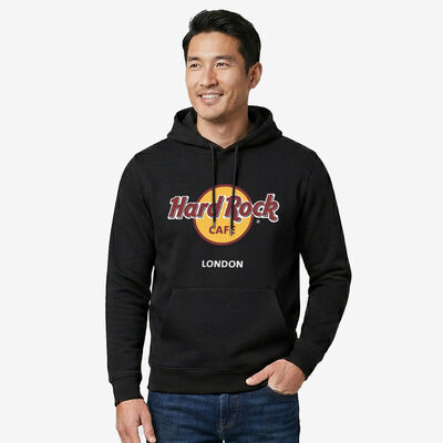 Adult Fit High Def Classic Logo Fleece Hoodie in Black