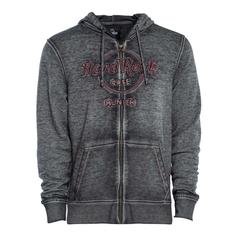 Men's Double Burnout Zip Hoodie image number 1