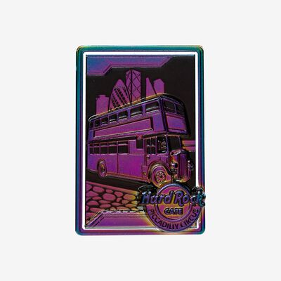 Limited Edition Piccadilly Circus Holo Red Bus Pin