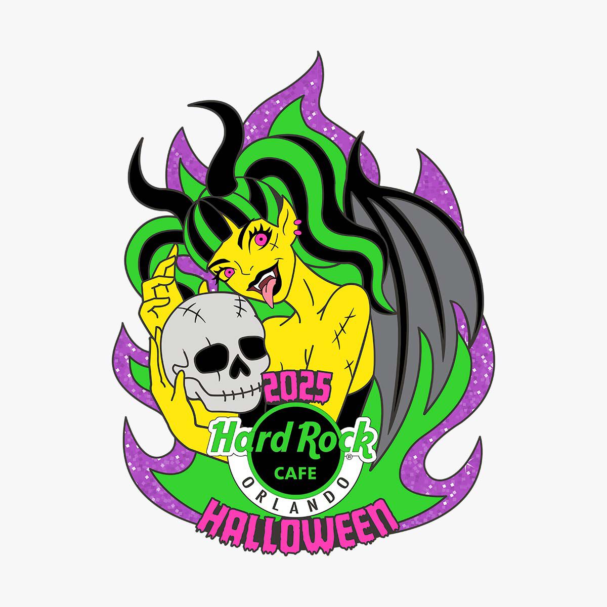 Hard Rock Purple Flame Anime Girl 2025 Limited Edition Pin