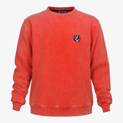 Grateful Dead Skull Sweater in Distressed Red Grateful Dead Skull Sweater in Distressed Red