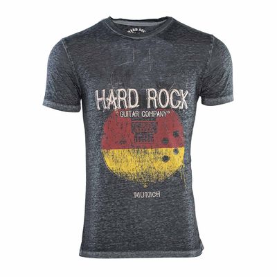 Men's Burnout Flag Guitar Graphic Tee Men's Burnout Flag Guitar Graphic Tee