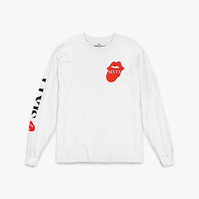 Rolling Stones Longsleeve T-Shirt in White Rolling Stones Longsleeve T-Shirt in White