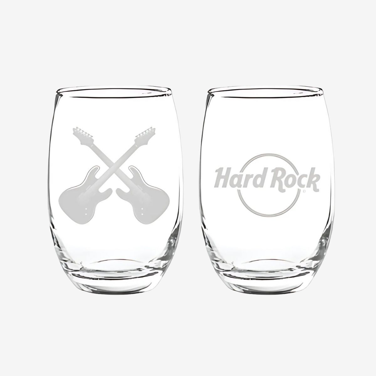 Hard Rock Cross Guitar Stemless Wine Glass | Online Rock Shop