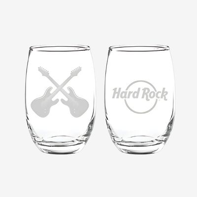 15oz Cross Guitar Stemless Wine Glass 15oz Cross Guitar Stemless Wine Glass