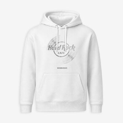 Vinyl Logo Unisex Hoodie in White