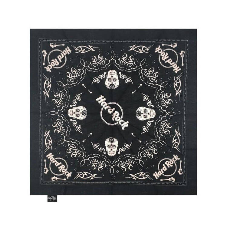 Logo Skull & Guitars Bandana Black | Online Rock Shop