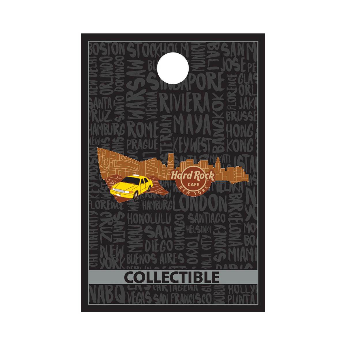 New York Skyline Guitar Pin