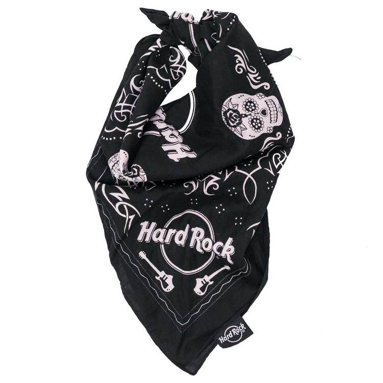 Logo Skull & Guitars Bandana Black | Online Rock Shop