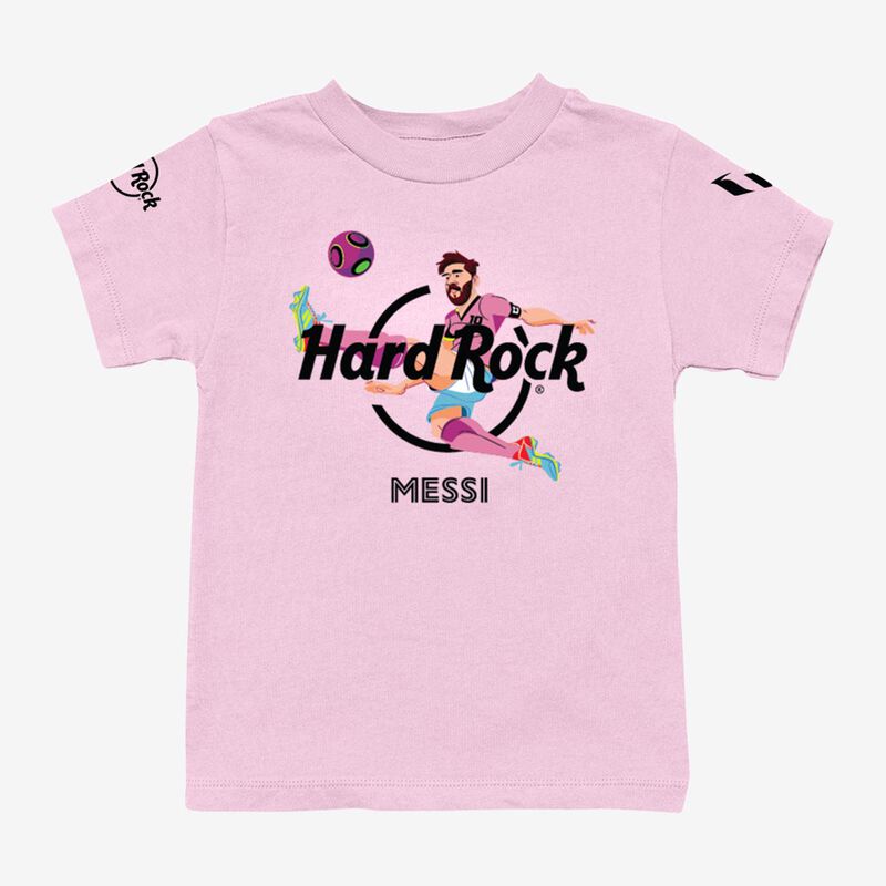 Messi x Hard Rock Kids Tee in Pink image number 3