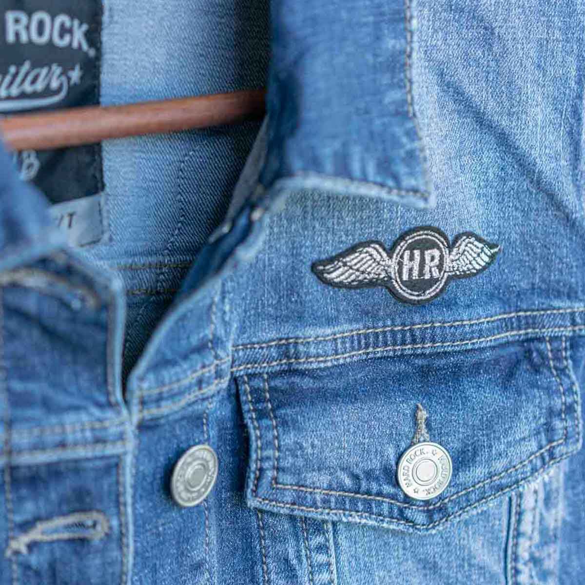 Guitar Company Sequin Wing Denim Jacket | Online Rock Shop Guitar Company Sequin Wing Denim Jacket | Online Rock Shop