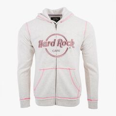 Hard Rock Cafe Sweater Womens XXL 2XL Gray Green Hoodie Tampa
