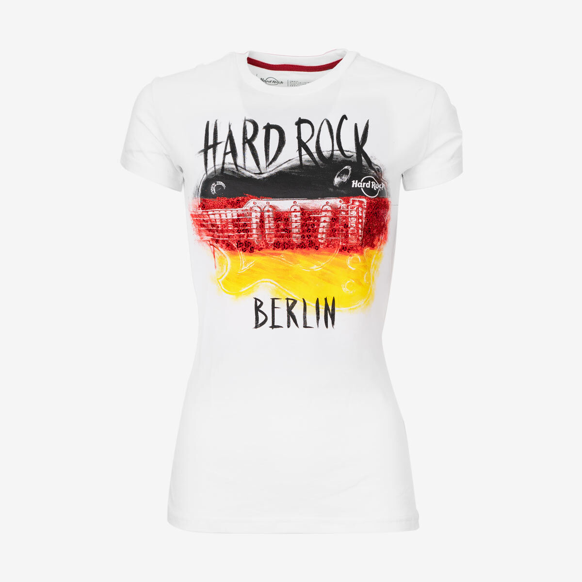 Women's Sequin Guitar Flag Tee | Online Rock Shop