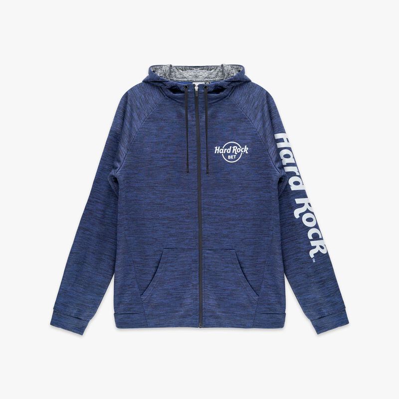 Hard Rock BET Performance Zip Hoodie Navy | Online Rock Shop