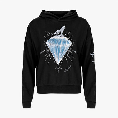 Shakira Diamond Wolf Cropped Hoodie Shakira Diamond Wolf Cropped Hoodie