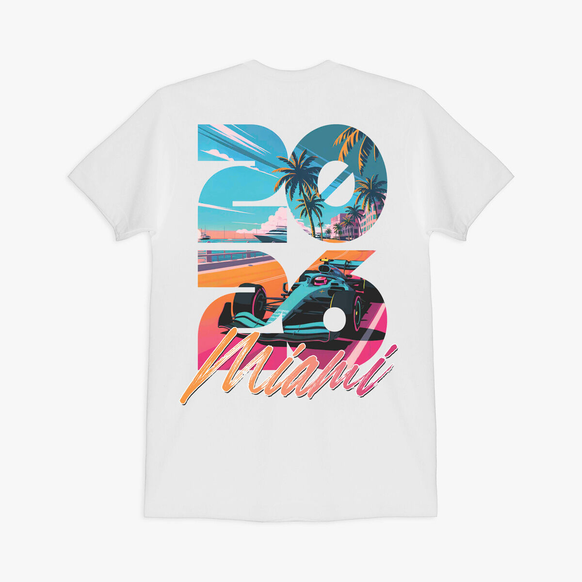 2026 Oracle Red Bull Racing Miami Grand Prix Tee in White | Online