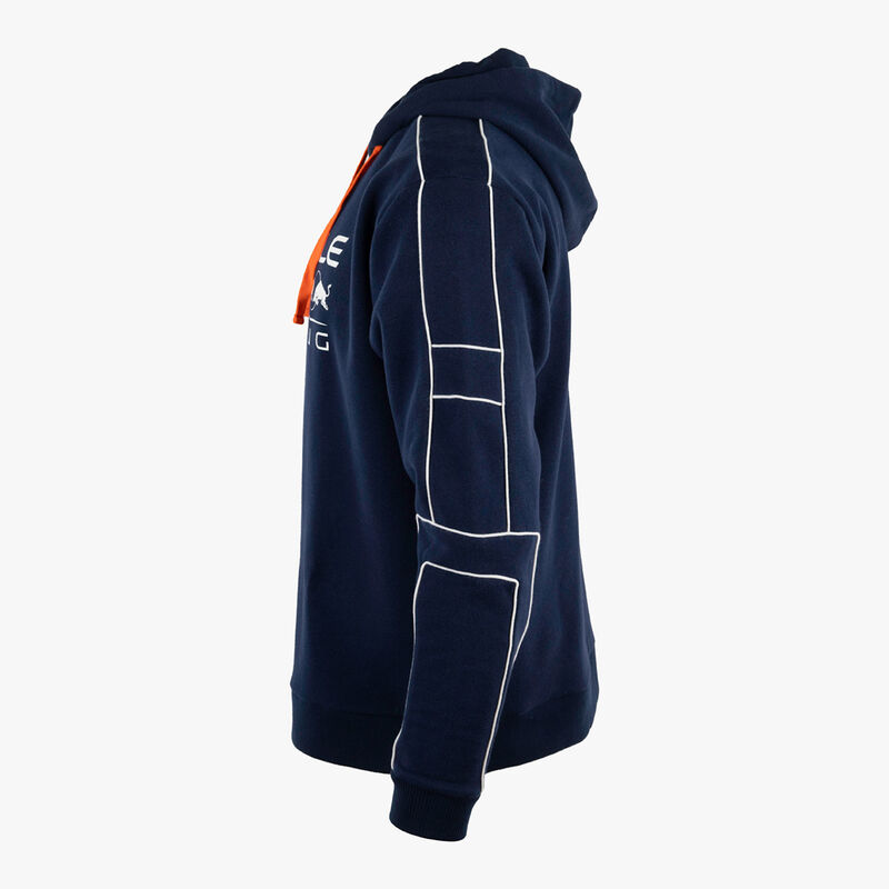 Red Bull Hoodie in Navy with Contrast White Racer Piping image number 4
