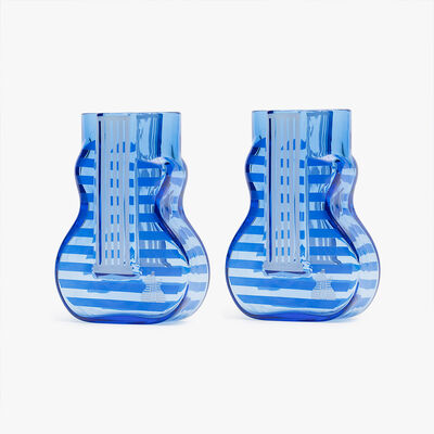 Guitar Hotel Shot Glass Set in Blue Guitar Hotel Shot Glass Set in Blue